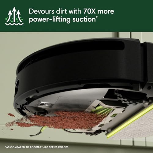 iRobot Roomba 205 DustCompactor Combo Robot Vac & Mop - Compacts Dirt Inside, No Emptying for 60 Days, Space Saving, No Dock, No Bags, Intense Power-Lifting Suction, LiDAR Navigation, Multi-Surface