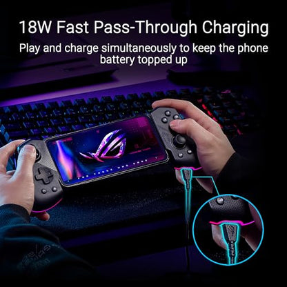ASUS ROG Tessen Gaming Mobile Controller (foldable, one size fits all, on-the-fly key mapping, RGB lighting, 500Hz polling rate)