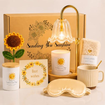 Candle Warmer Lamp Gift for Women Get Well Self Care Gifts Basket for Her