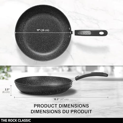 Starfrit The Rock Classic 28cm (11") Fry Pan, Non-Stick, Black