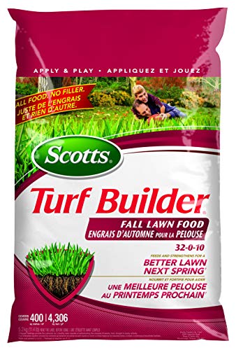 Scotts Fall Turf Builder Lawn Food 32-0-10, 5.2kg (400 sq Meters / 4,306 sq feet Coverage) | Prepare Your Lawn for Winter | Fall Lawn Fertilizer