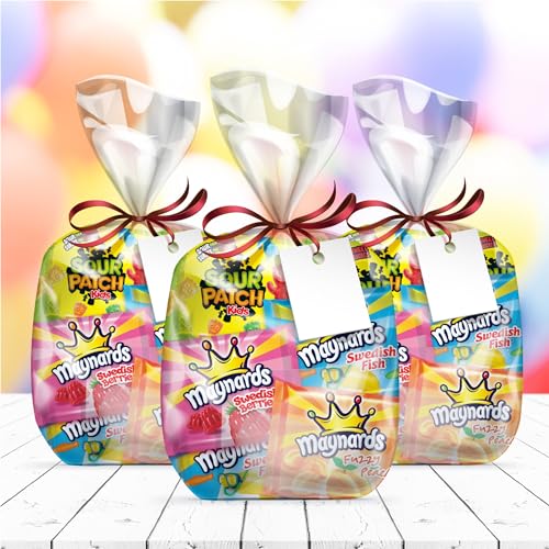 Maynards, Assorted Individually Wrapped Candy 1.12kg (Pack of 90) | Sour Patch Kids, Fuzzy Peach, Swedish Berries, Swedish Fish, Gummy Candy, Sour Candy, Prepared in Canada