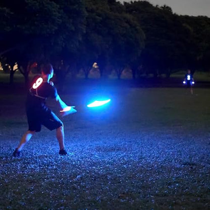 TOSY Flying Disc - 36 Monocolor LEDs, Super Bright, Smart Modes, Birthday Gift, Camping Toy for Kid/Teen/Adult, Auto Light Up, Rechargeable, Waterproof, 175g