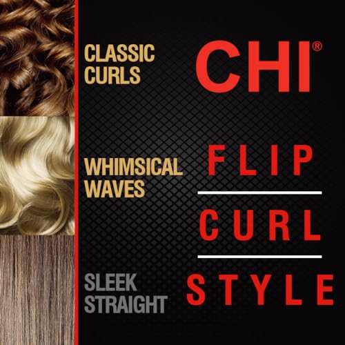 CHI Original Digital Ceramic Hairstyling Iron, Hair Straightener Delivers Shiny, Smooth Results, Even Heat for Less Damage, 1" Iron, Piano Black