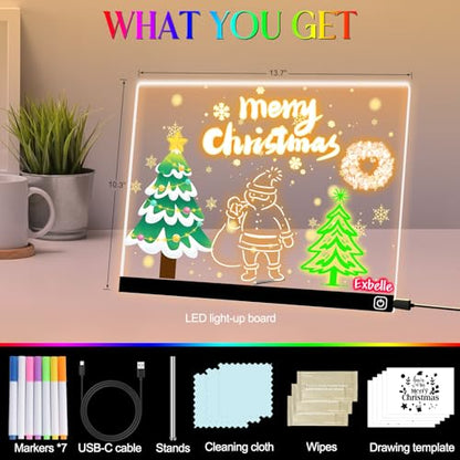 Exbelle16“ LED Drawing Board for Kids Birthday Gift 7 Colors Light