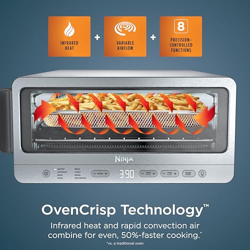 Ninja Flip Toaster Oven & Air Fryer, 8-in-1, Stainless Steel, SP151C