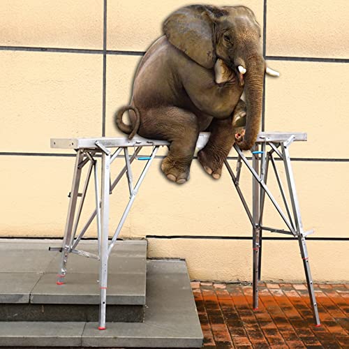 HIYOUGO Work Platform, Folding Portable Scaffolding, Work Scaffolding