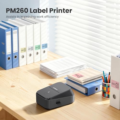 ETIKEZ PM260 Label Maker Machine with Tape, 2 Inch Bluetooth Printer, Black