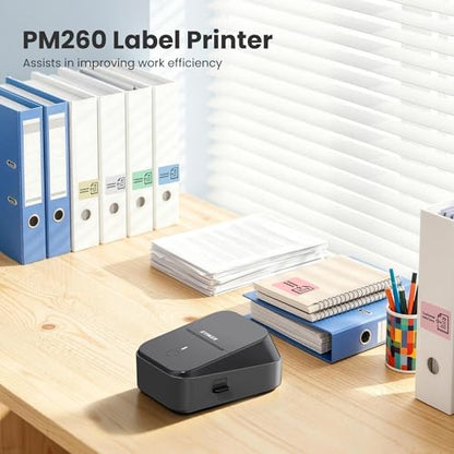 ETIKEZ PM260 Label Maker Machine with Tape, 2 Inch Bluetooth Printer, Black