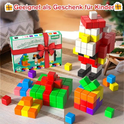 Magnetic Blocks, Magnetic Building Blocks, Magnet Tiles Toddler Toys STEM Sensory Montessori Toys for 3+ Year Old Boys & Girls, Kids Toys Gift Ideal for Toddler with Autism