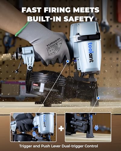 toolant Pneumatic Roofing Coil Nailer for 3/4" to 1-3/4", 15 Degree Nails
