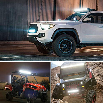 Nilight Led Light Bar 26Inch 540W Triple Row 50000LM Flood Spot Combo Off Road Driving Lights with 14AWG Heavy Duty Wiring Harness for Boat Truck Jeep UTV ATV Car , 2 Years Warranty