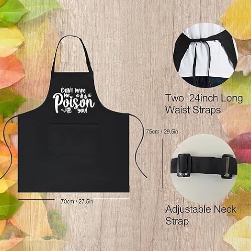 Funny Cooking Aprons for Women with Pockets, Kitchen Chef Apron for Baker, Birthday Gift for Mom Wife Friend