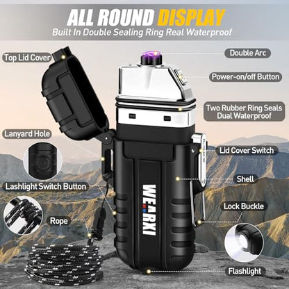 WEARXI Gifts for Men Electric Lighter, Stocking Stuffers for Men Adults