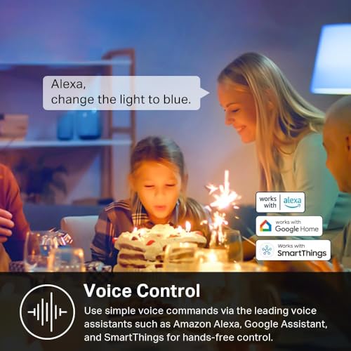 Kasa Multicolor Smart Wi-Fi Light Bulbs KL125P4, A19, 4-Pack