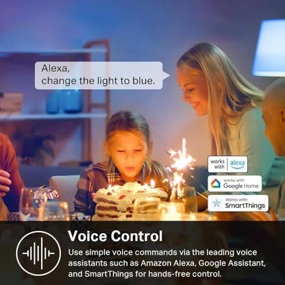 Kasa Multicolor Smart Wi-Fi Light Bulbs KL125P4, A19, 4-Pack