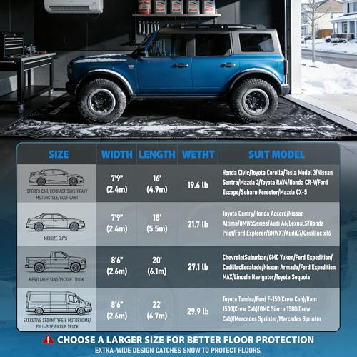 Aegis Mats 7'9" x 16' Garage Floor Mat, Non-Slip Containment Mat