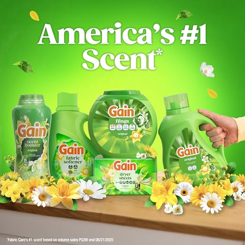 Gain Aroma Boost Liquid Laundry Detergent, Original Scent, HE Compatible, 107 Loads, 4.55L