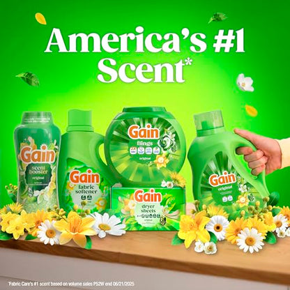 Gain Aroma Boost Liquid Laundry Detergent, Original Scent, HE Compatible, 107 Loads, 4.55L