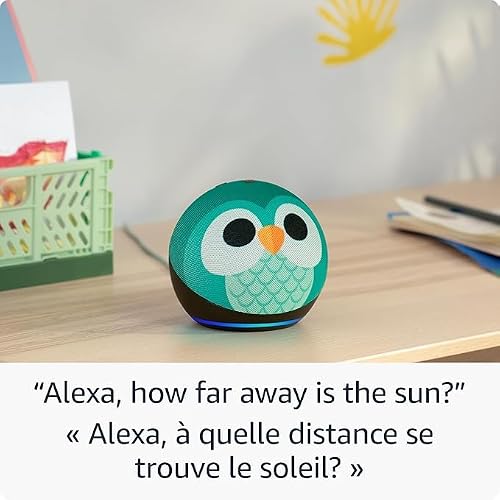 Amazon Echo Dot Kids (newest model), Designed for kids, with parental controls, Designed for Alexa+, Owl