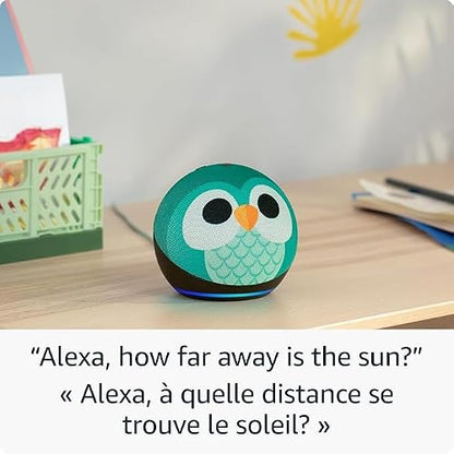 Amazon Echo Dot Kids (newest model), Designed for kids, with parental controls, Designed for Alexa+, Owl