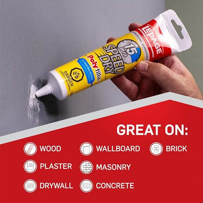 LePage Polyfilla Speed Dry Spackling Wall Compound, 300 ml Tub, 1 Pack