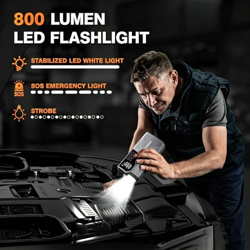 7000A Car Battery Booster Jump Starter with Air Compressor 12V Booster Pack