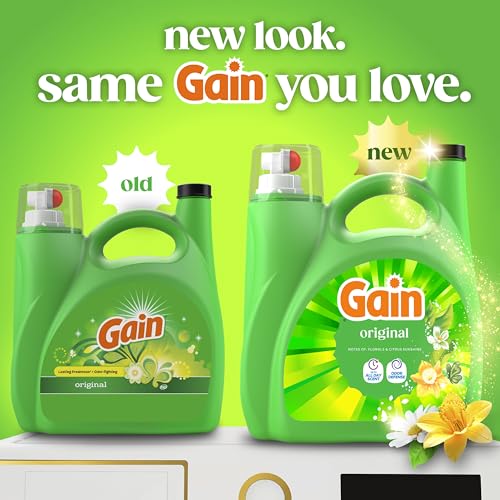 Gain Aroma Boost Liquid Laundry Detergent, Original Scent, HE Compatible, 107 Loads, 4.55L