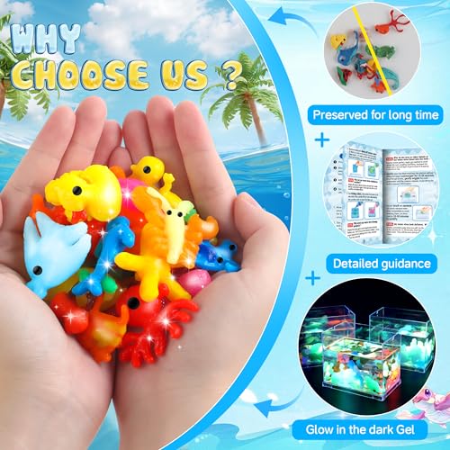 wookidel Magic Gel Water Elf Toy Kit, Aqua Fairy Water Gel Kit for Kids | 20PCS Gels Water Pets, DIY Squishy Maker Kit, Make Your Own Squishies Toys, Creative Art Craft Gift for Girls Christmas