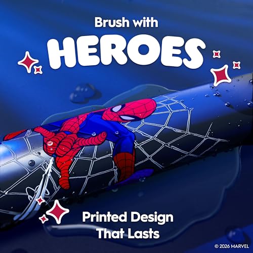 Oral-B iO Kids Rechargeable Electric Powered Toothbrush, Spiderman with 1 Gentle Care Brush Head - Automatic Pressure Sensor to Protect Gums - 3 Cleaning Settings - 2 Min Music Timer - 28 Day Battery Life