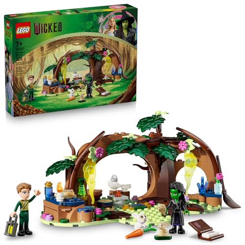 LEGO Wicked Elphaba’s Retreat Building Toy - Elphaba & Fiyero Toy Figures and Playset with Forest Friends - Pretend Play Building Blocks for Kids, Ages 7+ - Wicked Gift for Girls & Boys - 75687
