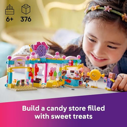 LEGO Friends Heartlake City Candy Store Building Toy - Pretend Play Set for Kids, Girls and Boys, Ages 6+ - with 2 Minidolls, a Micro-Doll, and a Cat Figure - Gift Idea for Birthday - 42649