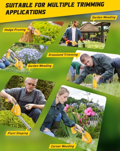 Rozlchar Cordless Hedge Trimmer & Grass Shears Handheld Compatible for Dewalt 20V Battery(No Battery), Lightweight 7.87'' Electric Hedge Trimmer 4.7" Grass Cutter Combo for Lawn, Backyard, Garden