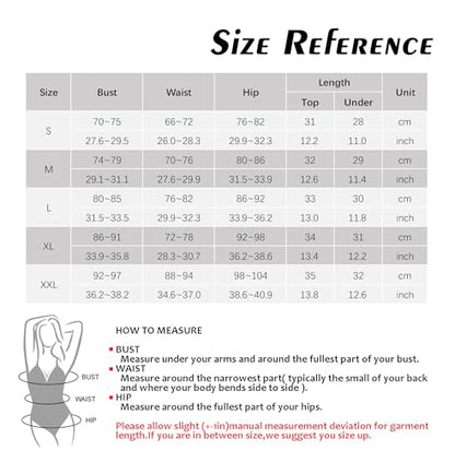 Vozobi Women's High Waisted Swim Bottoms Skirts Ruched Bikini Sets Tankini Briefs Swimsuit Shorts Underwear