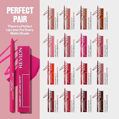 Revlon Lipstick, ColorStay Limitless Matte Liquid Lipstick, Vegan Formula, No-Budge Matte, Longwear Lipstick, Long Lasting, Lightweight/Comfortable, Waterproof, 004 Model Behavior, 0.17 fl oz/ 5ml