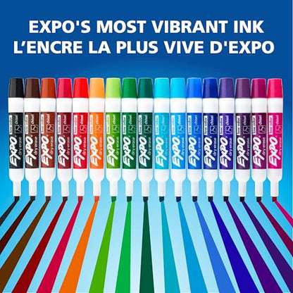 Expo Low Odor Dry Erase Markers, Chisel Tip, Black, 8 Count, 1980443
