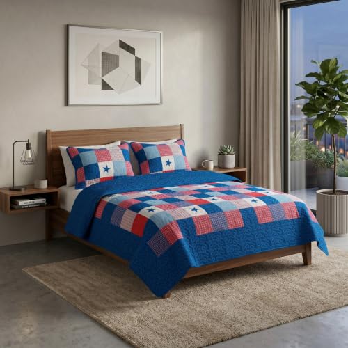 Lavish Home Caroline 3-Piece Quilt Set, Full/Queen