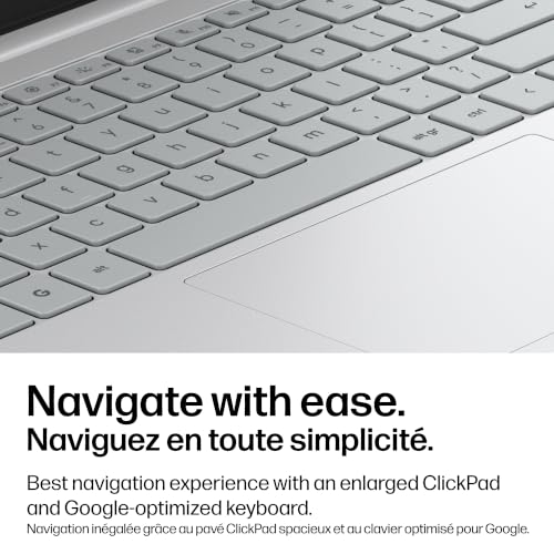 HP Chromebook 14 Inch Laptop, 2K Display, Intel N150, 8 GB RAM, 128 GB UFS, Intel Graphics, Chrome OS, Glacier Silver, 14a-nk0006ca