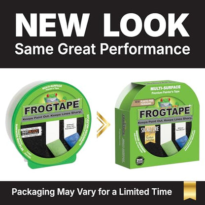 FrogTape 1358463 Multi-Surface Painting Tape, Green, 0.94-Inch x 60-Yard Roll