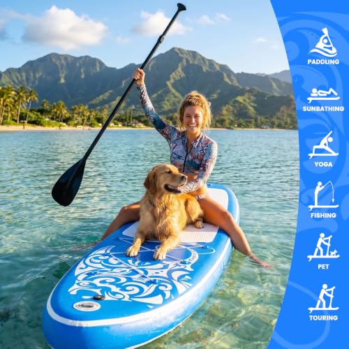 FEATH-R-LITE Inflatable Stand Up Paddle Board with Beginner SUP Accessories