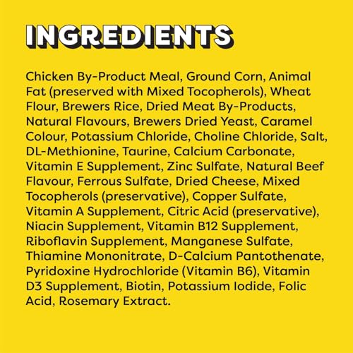 TEMPTATIONS Adult Cat Treats, Beef Flavour, 454g | Crunchy outside, soft inside, no artificial flavours, under 2 calorie per treat, 100% nutritionally complete and balanced