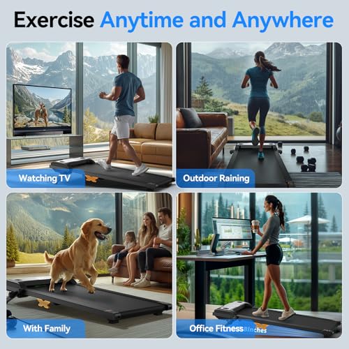 3 in 1 Walking Pad with 3-Level Adjustable Incline, Under Desk Treadmill for Home Office with 2.5HP Quiet Motor, LED Display, Hidden Safety Switch, Compact Portable Jogging Machine for Small Spaces