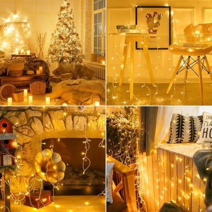 Christmas String Lights, 40FT 100 LED Fairy Lights 30V End-to-End Plug in