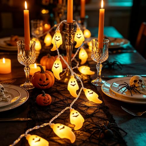 Halloween Decor Outdoor Indoor Fairy Ghost String Lights 16.4ft 30 LED