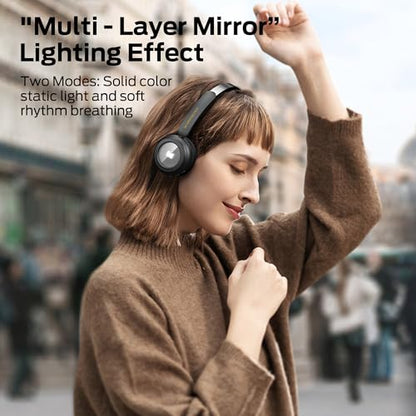 Monster N-Tune MINI 01 Bluetooth Headphones Over Ear, Active Noise Cancelling Headphones, Bluetooth 6.0 Wireless Headphones with Speed Charge, HiFi Stereo Audio, 50H Playtime, Black