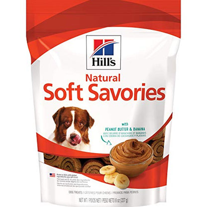 Hill's Natural Soft Savories, All Life Stages, Dog Treats, 8 oz Bag