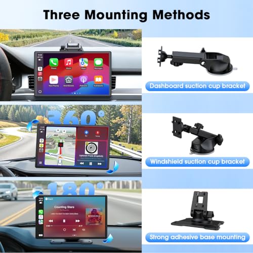 Topexplore 9" Wireless CarPlay Screen,Smart Upgrade for Older Cars