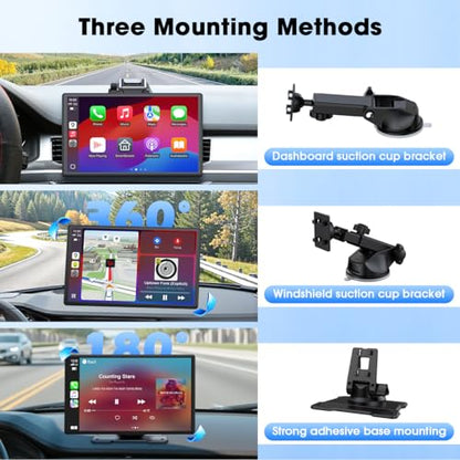 Topexplore 9" Wireless CarPlay Screen,Smart Upgrade for Older Cars
