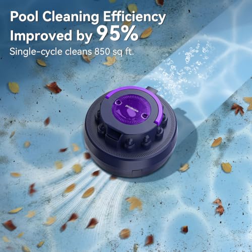 X1A Cordless Robotic Pool Vacuum for Above Ground Flat Pool up to 960 Sq.ft | Pool Cleaner Robot 100 Min Runtime, Self-Parking, with Dual high-Powerful Motors Provide Strong Suction
