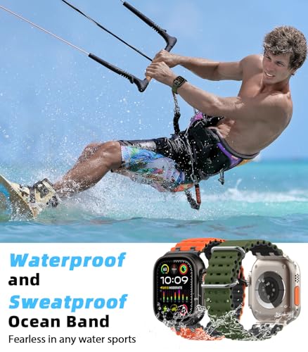 MoKo Upgraded Ocean Band Compatible with Apple Watch 42/44/45/46/49mm